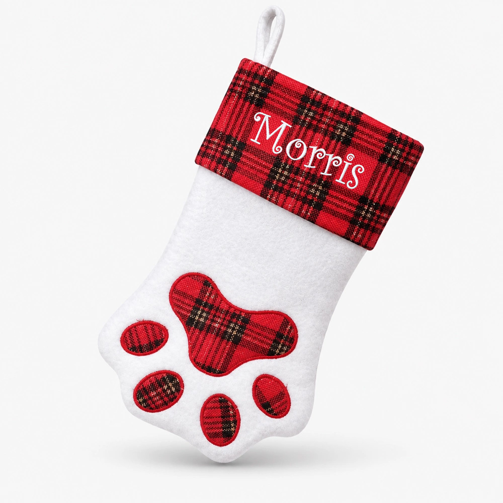 tass-julstrumpa-med-namn-45-cm Paw Christmas stocking with name embroidered
