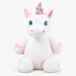 White unicorn stuffed animal with name