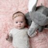 Grey elephant personalized stuffed animal with name embroidered