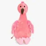 Flamingo with name soft toy pink