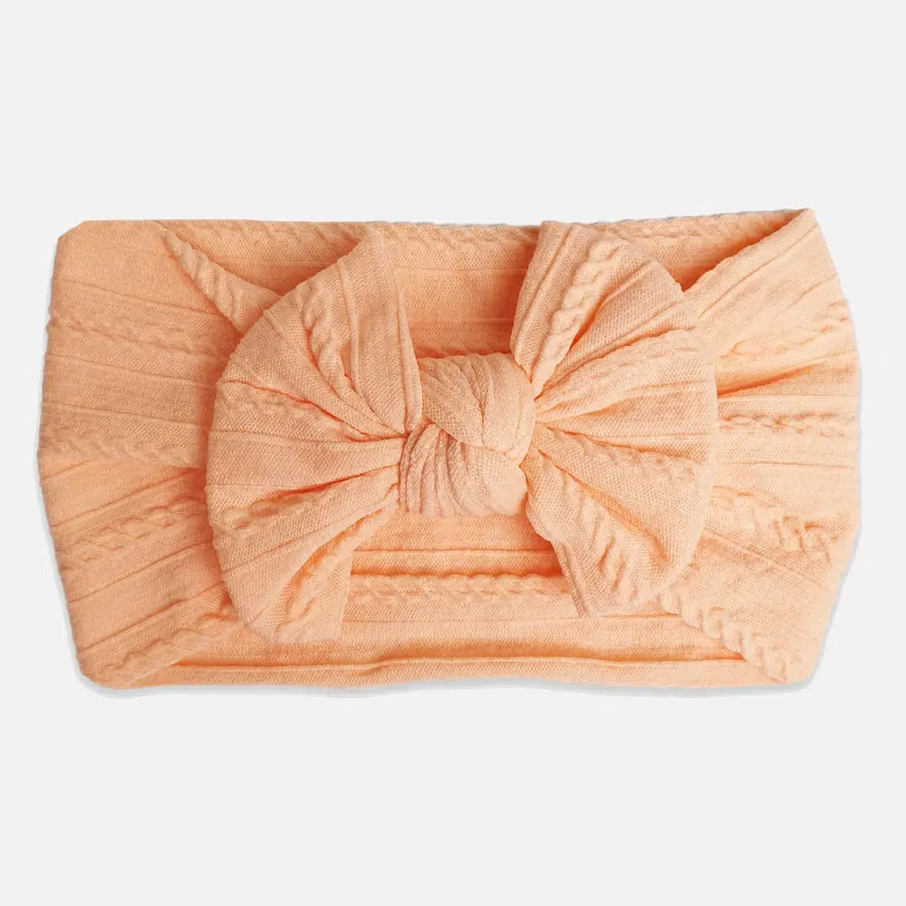 Hårband bebis persika i nylån Headband for baby in peach nylon