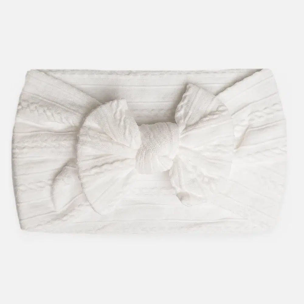 White hair band for baby in nylon