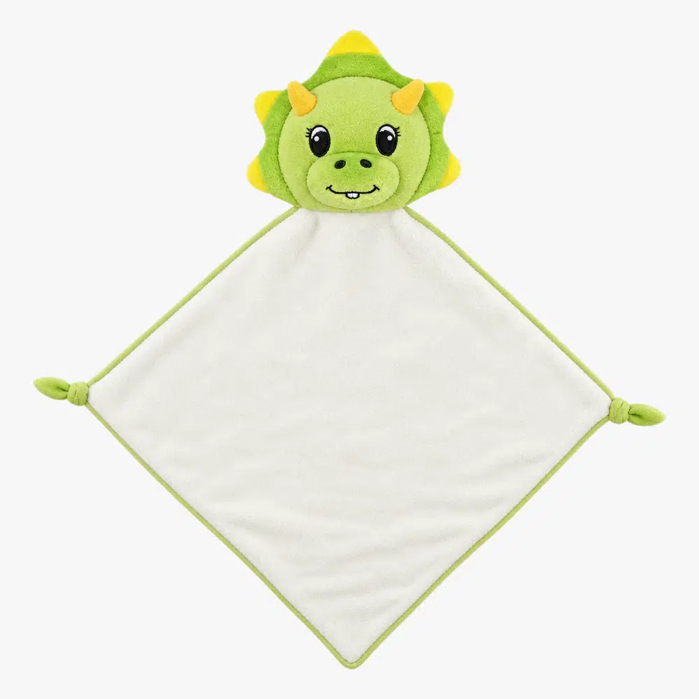 Green dino baby comforter