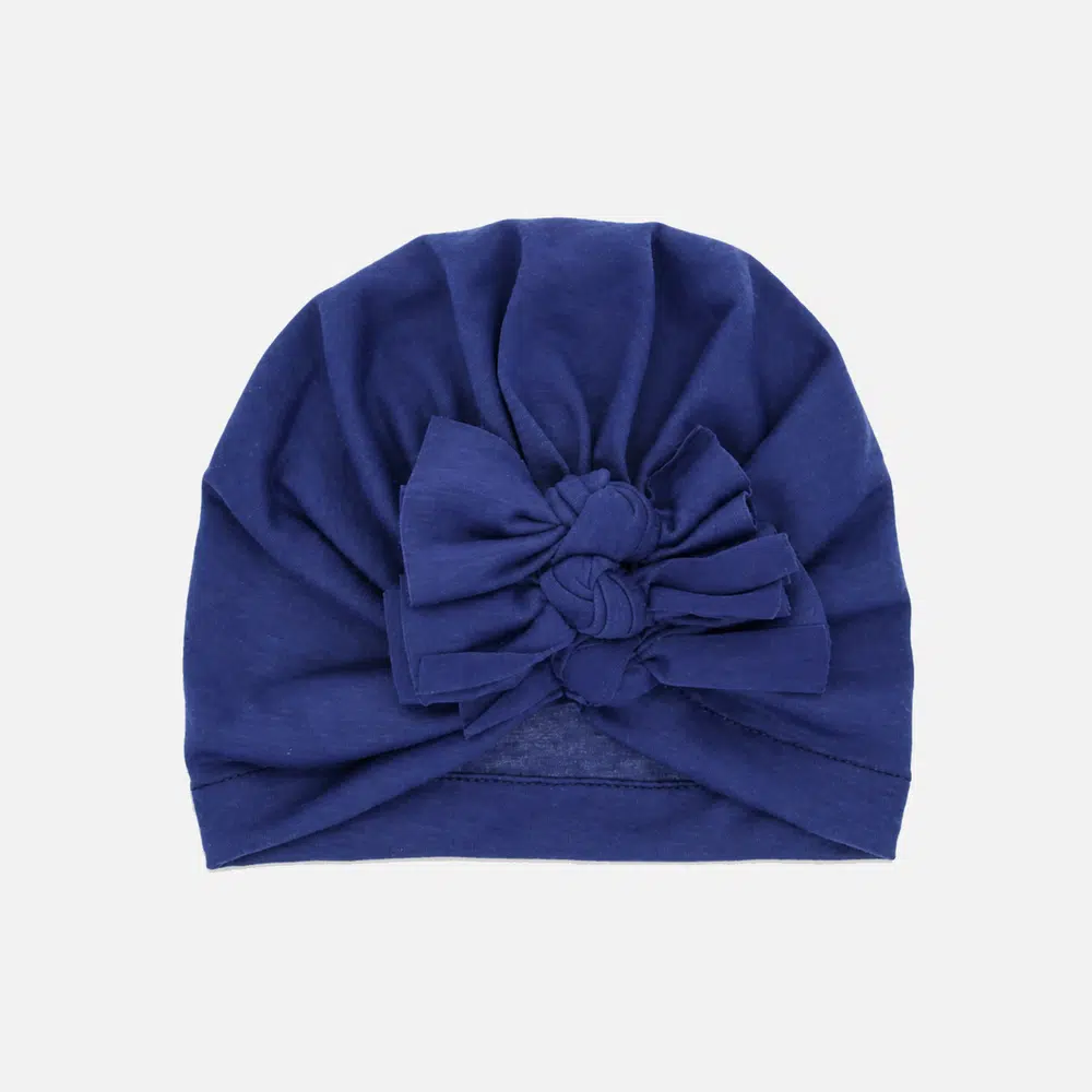 Navy blue turban baby