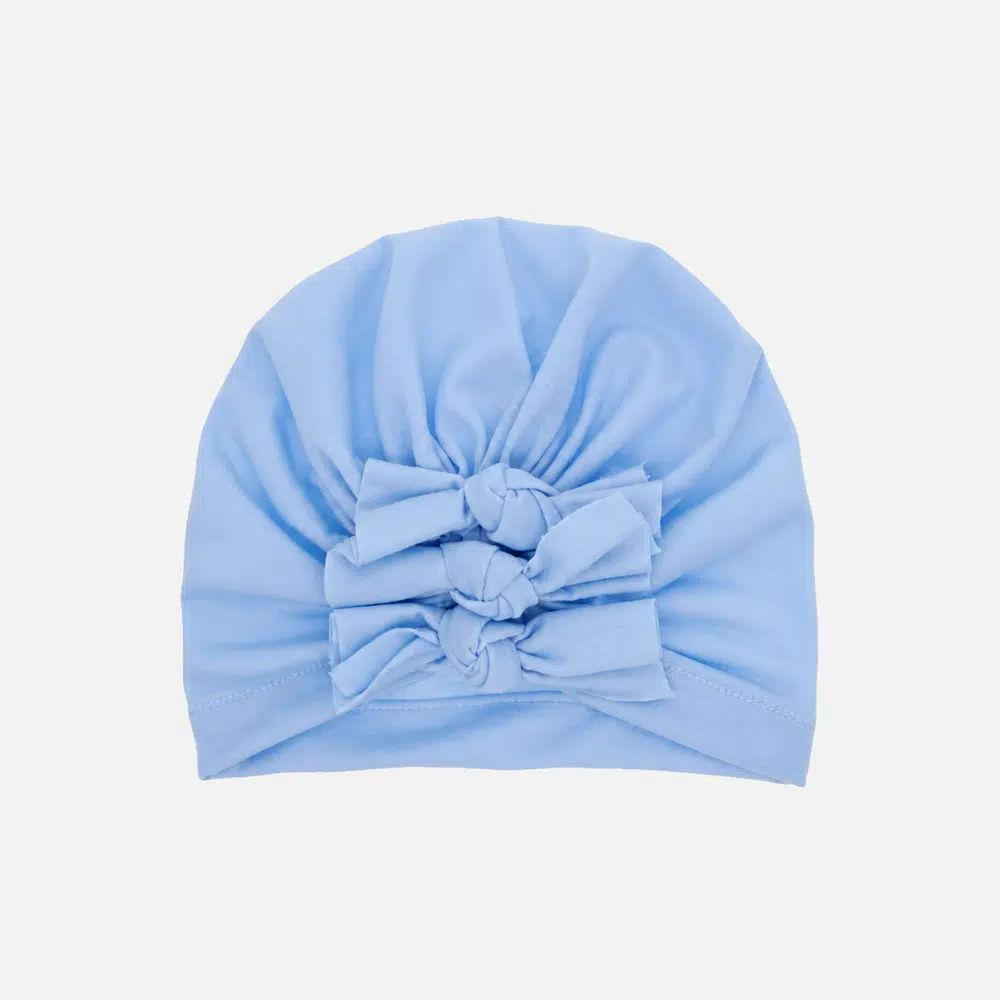 Light blue turban baby