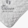 Fluffy baby blanket with name embroidered