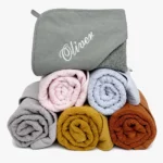 Bath capes with names embroidered