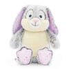 Gray rabbit with purple stars