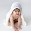Bath cape with name white
