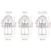 Bathrobes that show measurements