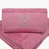 magnolia colored towel with name embroidered