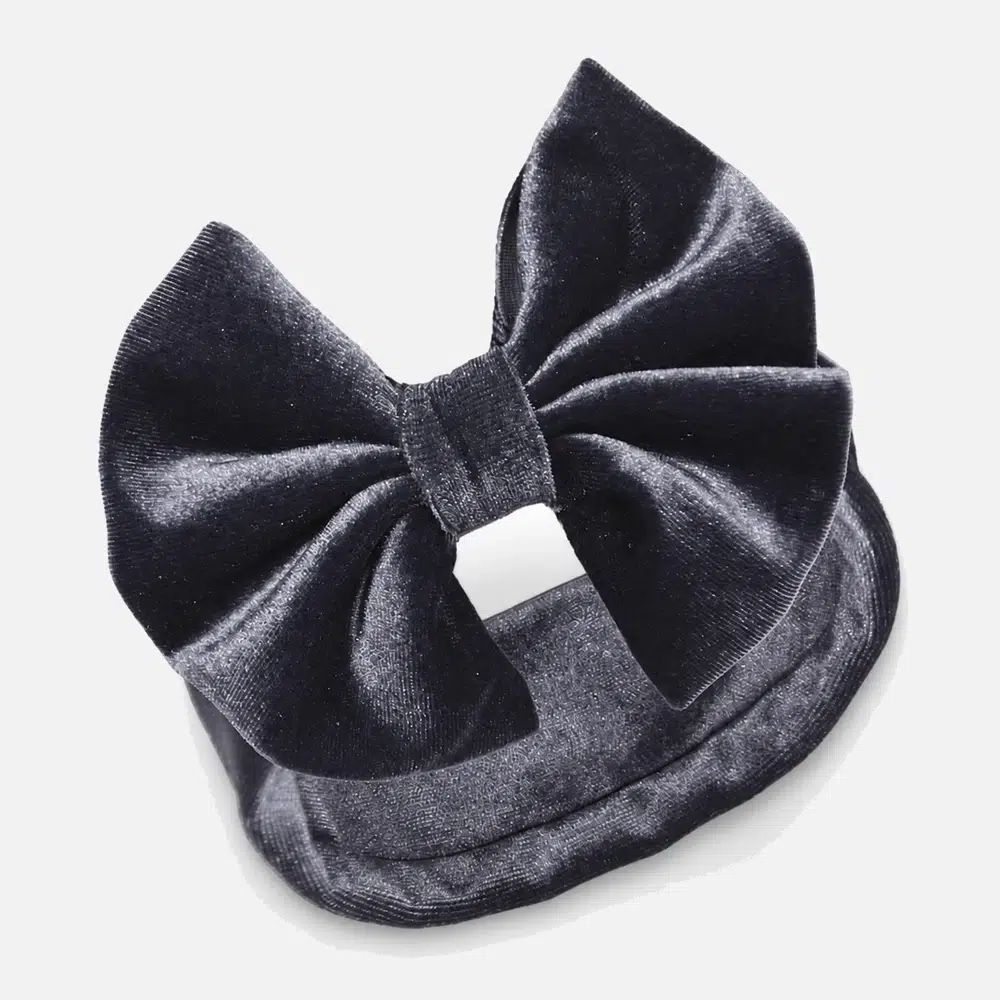 Light gray hair band baby in velor