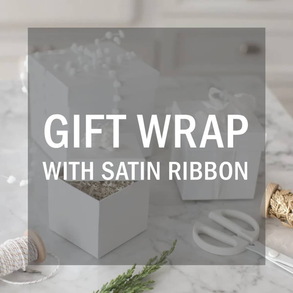 Gift wrap with satin ribbon