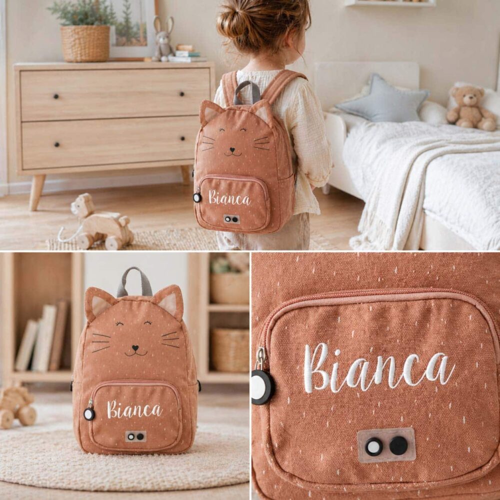 Backpack with name embroidered, children's backpack