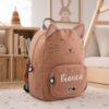 Backpack for children with name embroidered, cat motif