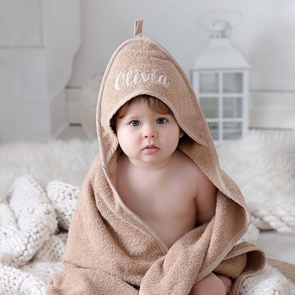Personalized bath cape with name - baby
