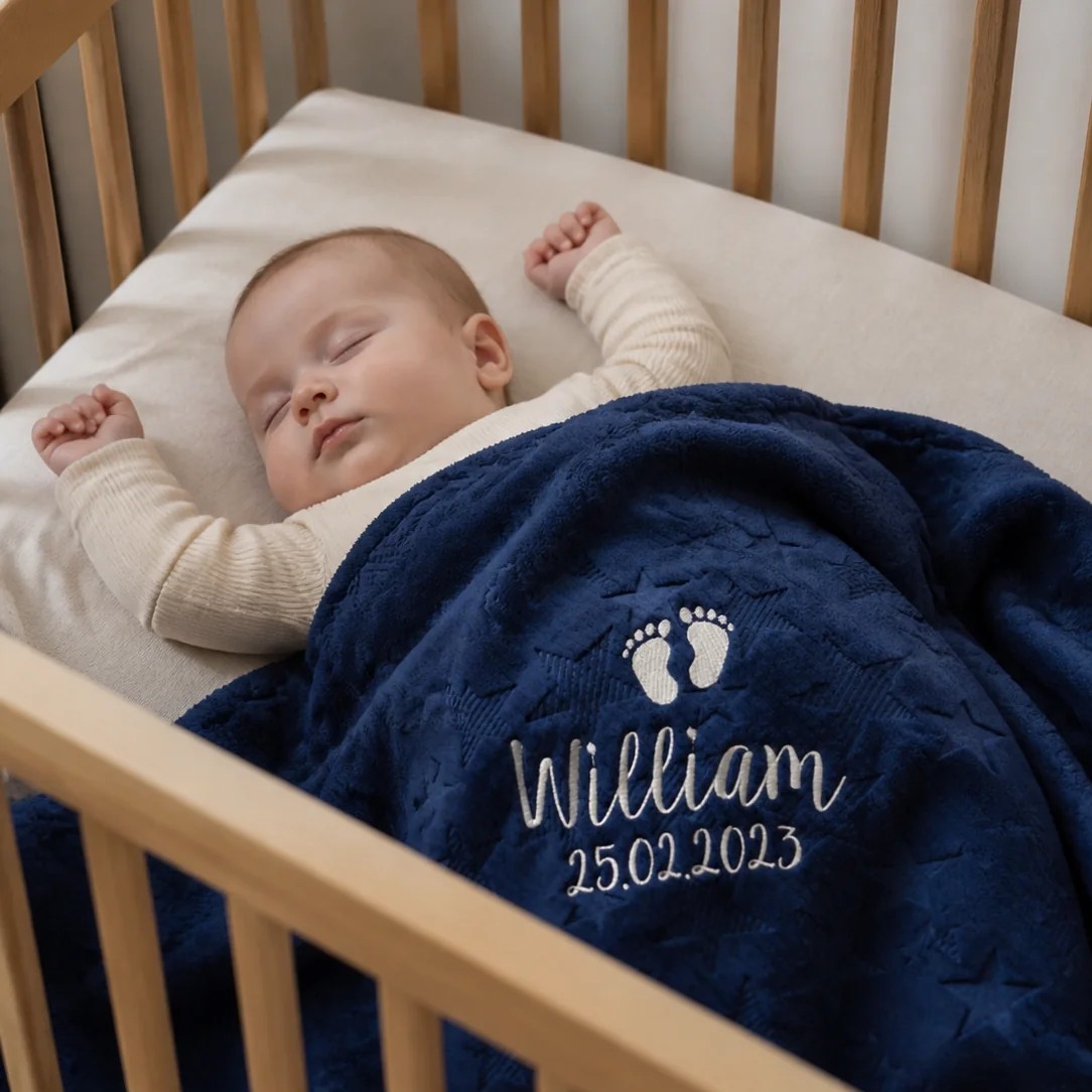 Personalized baby blanket with name - Stars