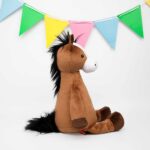 Horse soft toy close-up