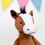 Horse stuffed animal with embroidered name