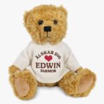 Personalized teddy bear with name and text