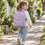 Personalized kids backpack in pastel colours with name