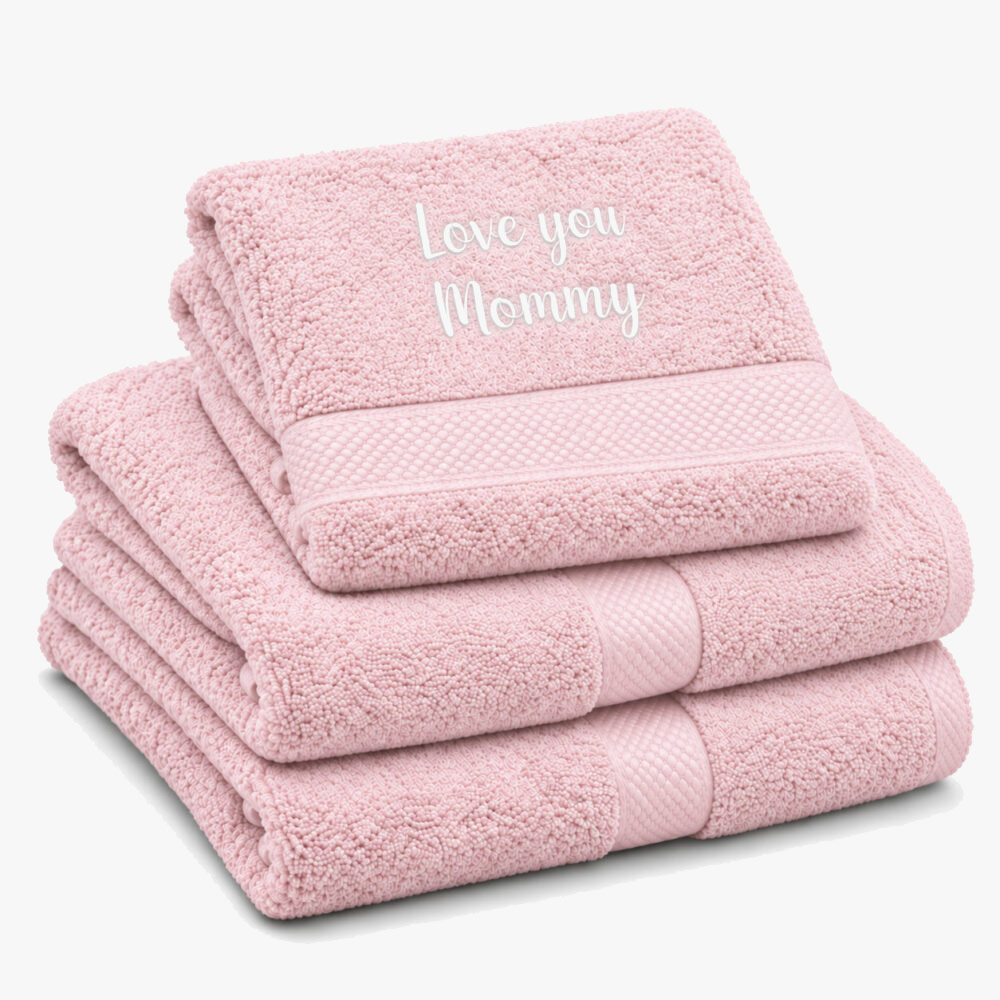 Light pink personalized towel with name Light pink personalized towel with name