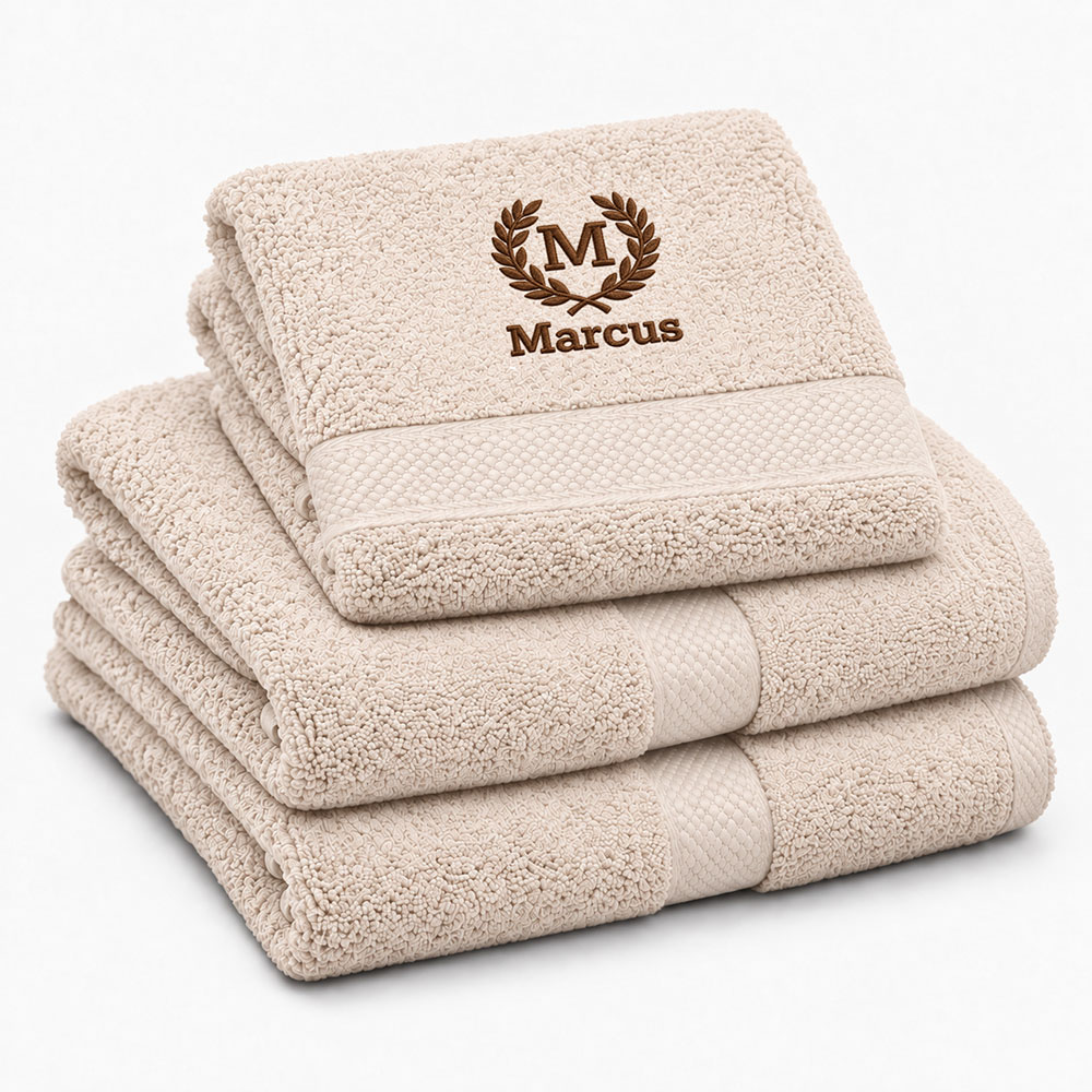 Sand personalized towel with name Sand personalized towel with name
