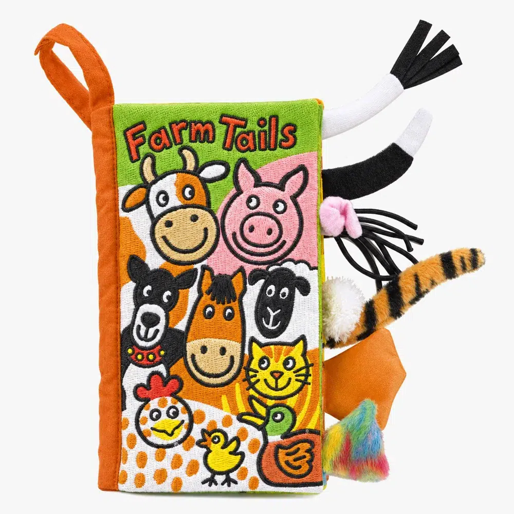 Farm Tails, Book with Tails, Jellycat Farm Tails book with tails, Jellycat
